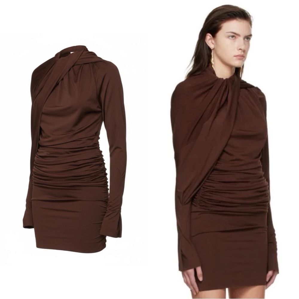 ATLEIN
Burgundy Recycled Polyester Mini Dress​​​​